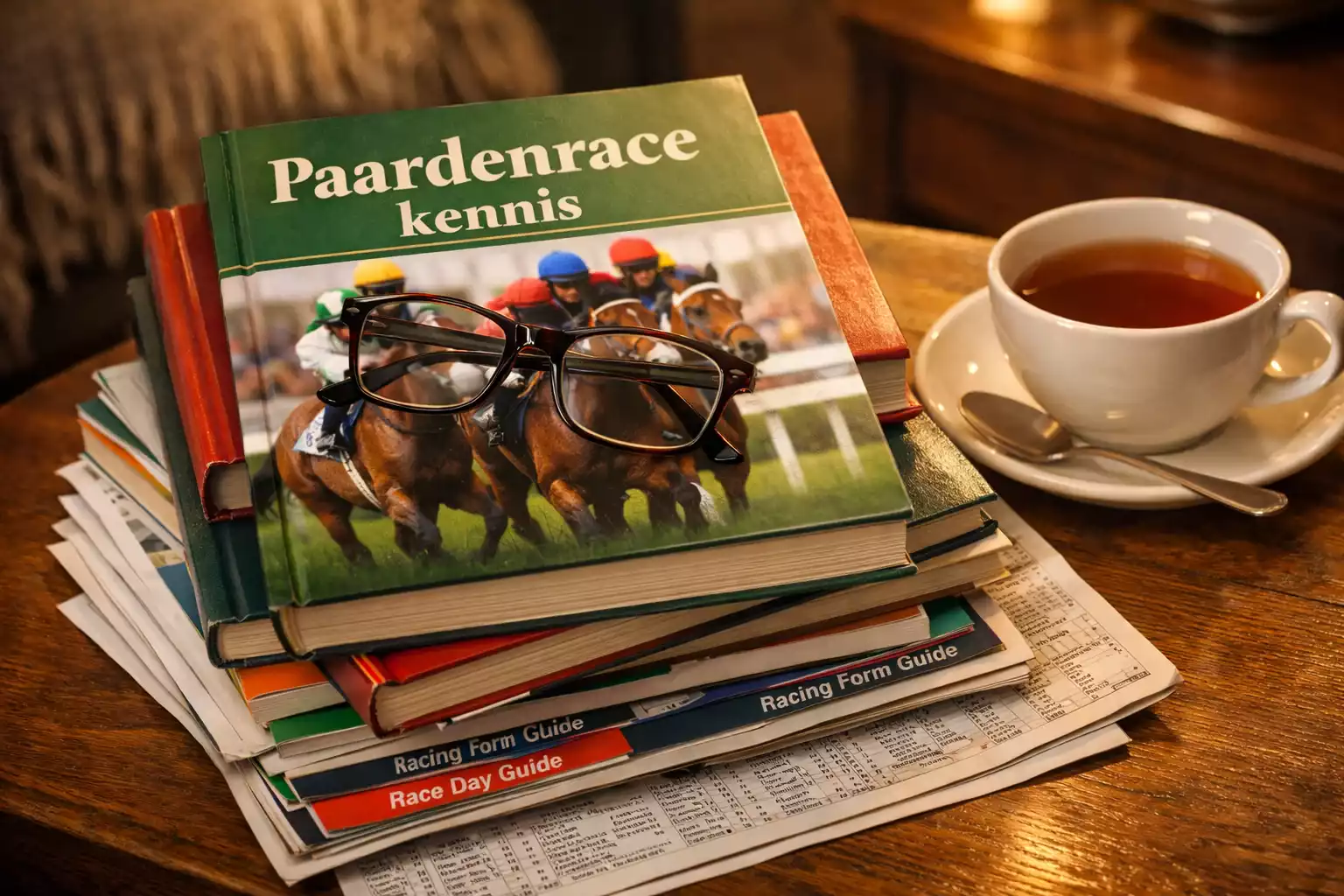 Onderzoek en studie van paardenraces met documenten